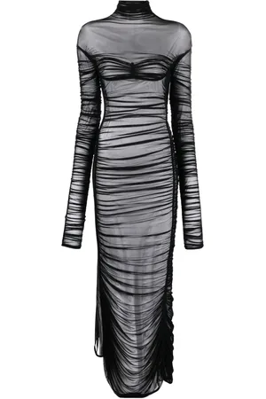 MUGLER Vestido largo Fishnet