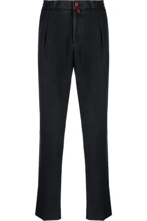 Kiton Pantalones rectos con parche del logo