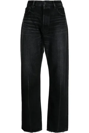 Moussy Jeans anchos con parche del logo