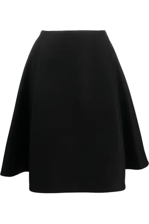 Khaite Falda con cintura alta y detalle de pliegues