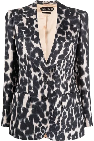 Tom Ford Blazer con estampado de leopardo