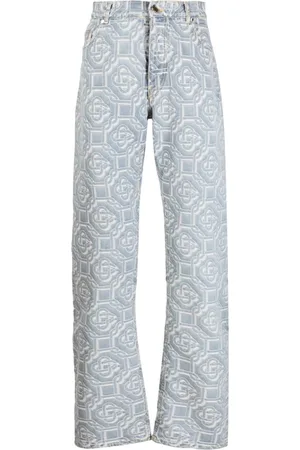 Casablanca Jeans rectos con monograma estampado