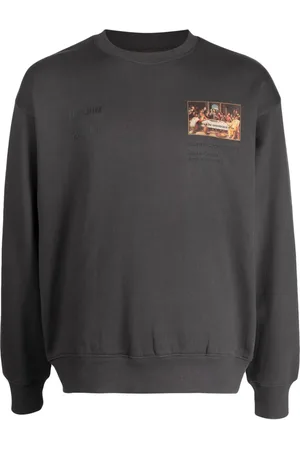 Musium Div. Sudadera con cuello redondo y logo estampado