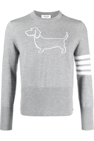 Thom Browne Cuello redondo con motivo 4-Bar