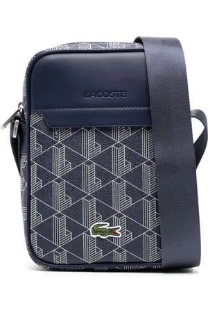 Lacoste Mochila tipo mensajero The Blend con parche del logo