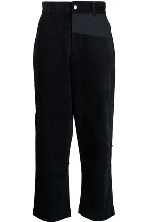FIVE CM Pantalones de pana rectos con diseño patchwork