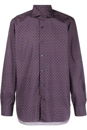BARBA Camisa con motivo geométrico