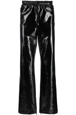 Courrèges Pantalones rectos con efecto brillante