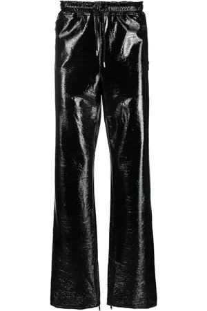 Courrèges Pantalones rectos con efecto brillante