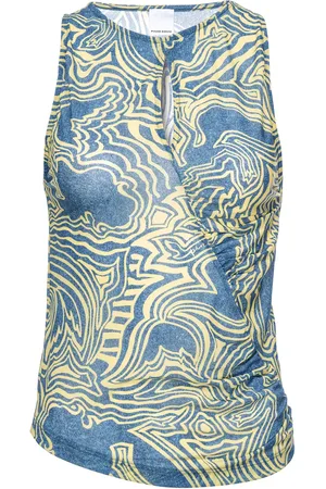 Pinko Top fruncido con estampado abstracto