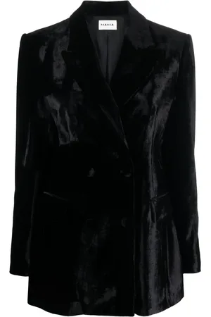 P.A.R.O.S.H. Blazer de terciopelo con doble botonadura