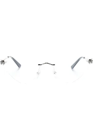 Cartier Lentes con armazón cat eye y placa del logo