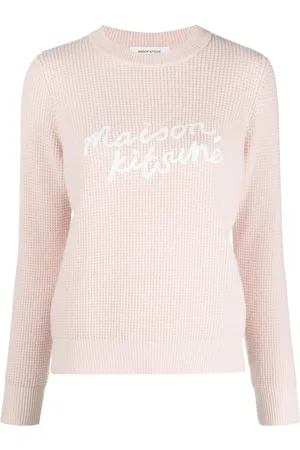 Maison Kitsuné Suéter de tejido gofrado con logo bordado