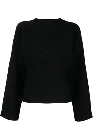 Rohe Top tejido de canalé con cuello redondo
