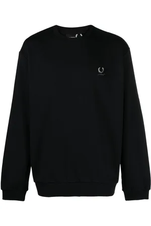 Sudadera con cuello redondo - Negro, Fred Perry - Sudaderas Para Hombre