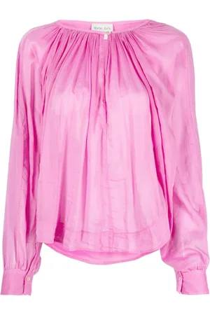 FORTE FORTE Blusa plisada con diseño semitransparente