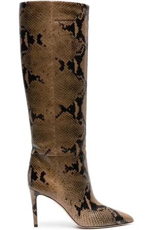 PARIS TEXAS Botas con efecto de piel de serpiente y tacón de 85mm