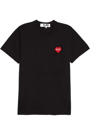 Comme des Garçons Playera con motivo de corazón pixelado