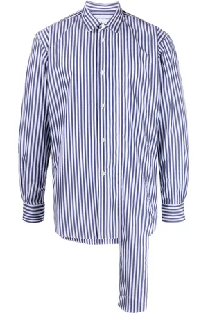 Comme des Garçons Camisa a capas con rayas estampadas
