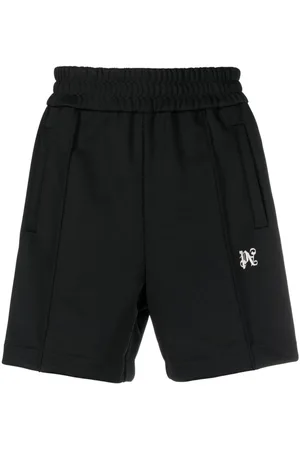 Palm Angels Shorts deportivos con monograma bordado y motivo de rayas
