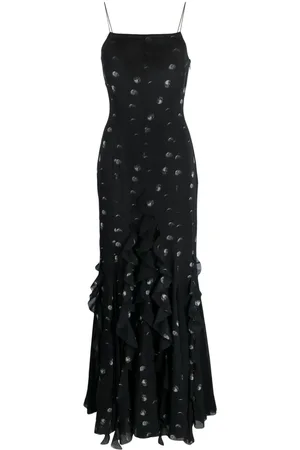 OFF-WHITE Vestido largo con estampado Moon