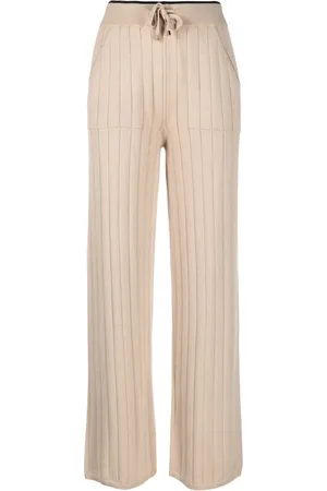 LORENA ANTONIAZZI Pantalones tejidos de canalé rectos