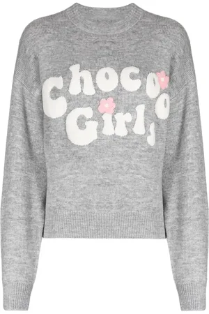 Chocoolate Suéter con cuello redondo y parche del logo