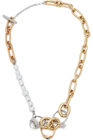 Marni Collar de cadena con detalle de anillos