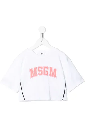 Msgm Playera corta con logo estampado