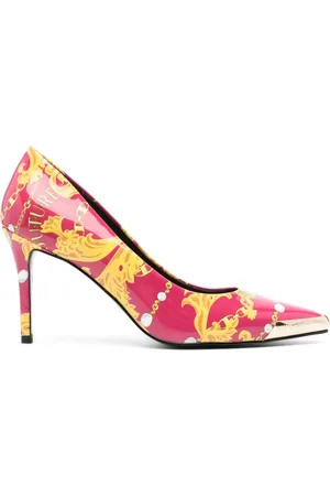 VERSACE Zapatillas Chain Couture con tacón de 90mm