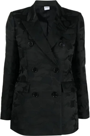 Aspesi Blazer con motivo en jacquard y doble botonadura