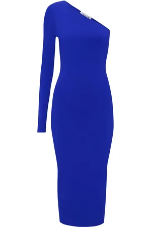 Victoria Beckham Vestido midi con un hombro descubierto