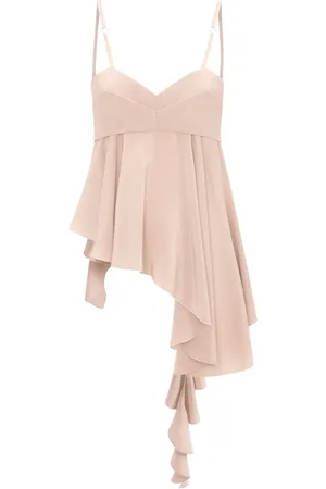 Victoria Beckham Top de seda con detalle de volantes