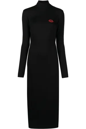 DAVID KOMA Vestido midi con espalda abierta