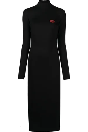 DAVID KOMA Vestido midi con espalda abierta