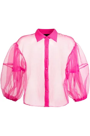Cynthia Rowley Camisa de organza con botones