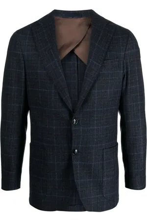 BARBA Blazer con botones y cuadros estampados