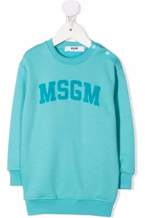 Msgm Vestido estilo suéter con logo estampado