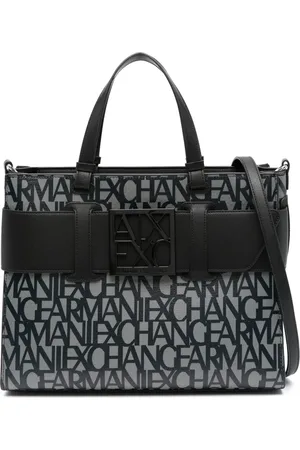 Armani Exchange Tote con cierre y logo estampado