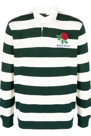 Ralph Lauren Playera tipo polo con logo bordado y motivo de rayas