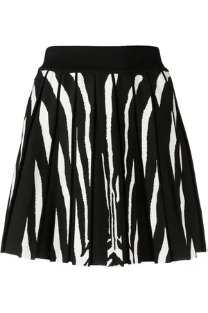 Balmain Falda corta con motivo de cebra en jacquard