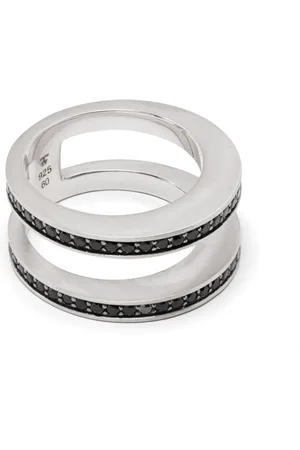 TOM WOOD Anillo Vault Double Black Spinel