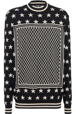 Balmain Suéter con monograma de estrellas