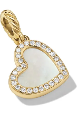 David Yurman Dije DY Elements Heart en oro amarillo de 18kt con diamantes de 19.5mm