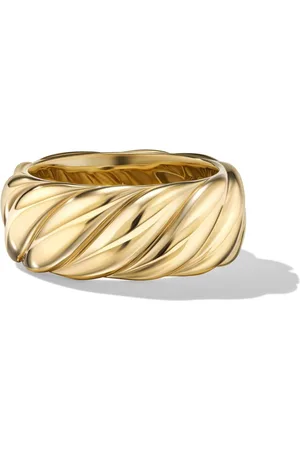 David Yurman Anillo Sculpted Cable en oro amarillo de 18kt de 9mm
