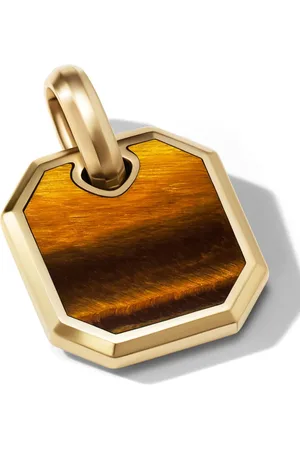 David Yurman Amuleto Roman en oro amarillo de 18kt con ojo de tigre de 15mm