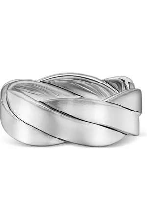 David Yurman Anillo de banda DY Helios en plata de ley de 9mm