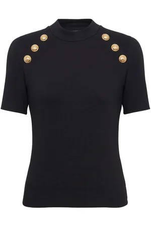 Balmain Playera 6-Button con mangas raglán