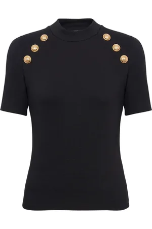 Balmain Playera 6-Button con mangas raglán