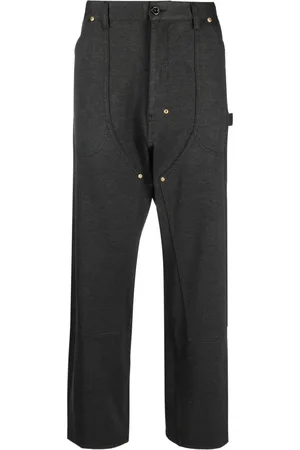 4SDESIGNS Pantalones rectos con efecto melange
